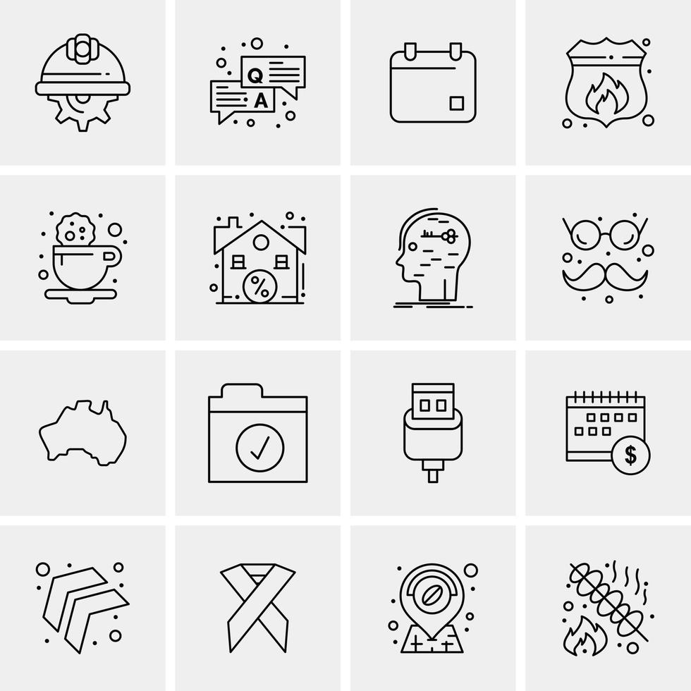 16 universelle Business-Icons Vektor kreative Icon-Illustration zur Verwendung in Web- und Mobilprojekten