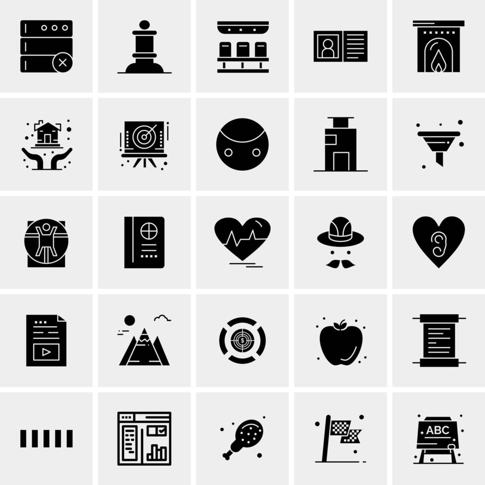 25 universelle Business-Icons Vektor kreative Icon-Illustration zur Verwendung in Web- und Mobilprojekten