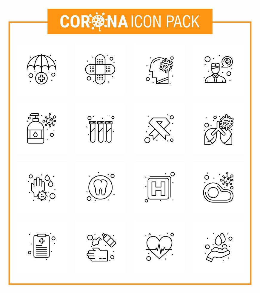 covid19 Corona-Virus-Kontaminationsprävention blaues Symbol 25 Pack wie Virenschutz-Maniküre-Krankheit Handwäsche-Beratung Virus-Coronavirus 2019nov-Krankheitsvektor-Designelemente vektor