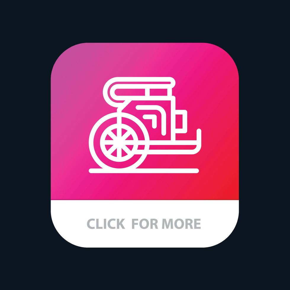 stridsvagn hästar gammal prins grekland mobil app knapp android och ios linje version vektor