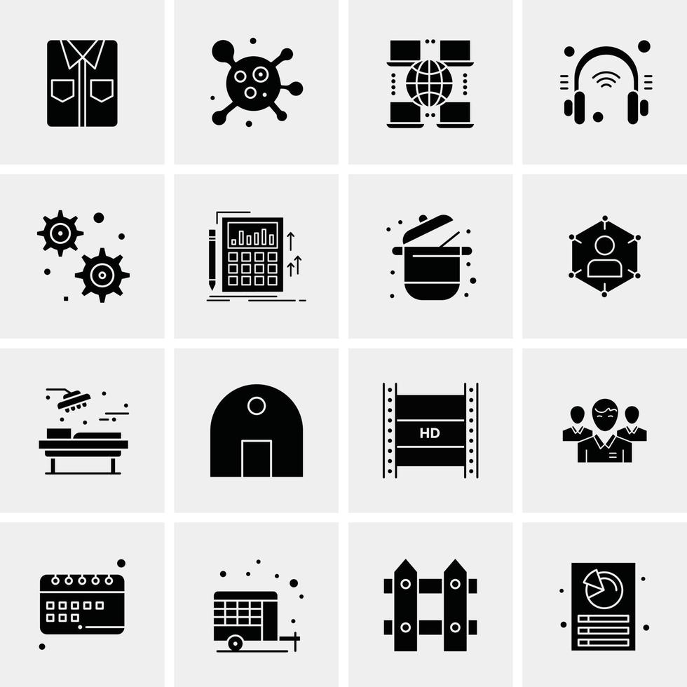 16 universelle Business-Icons Vektor kreative Icon-Illustration zur Verwendung in Web- und Mobilprojekten