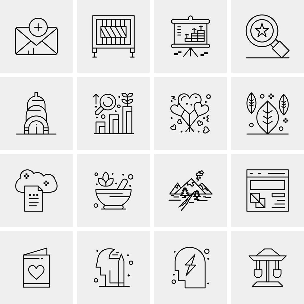 16 universelle Business-Icons Vektor kreative Icon-Illustration zur Verwendung in Web- und Mobilprojekten