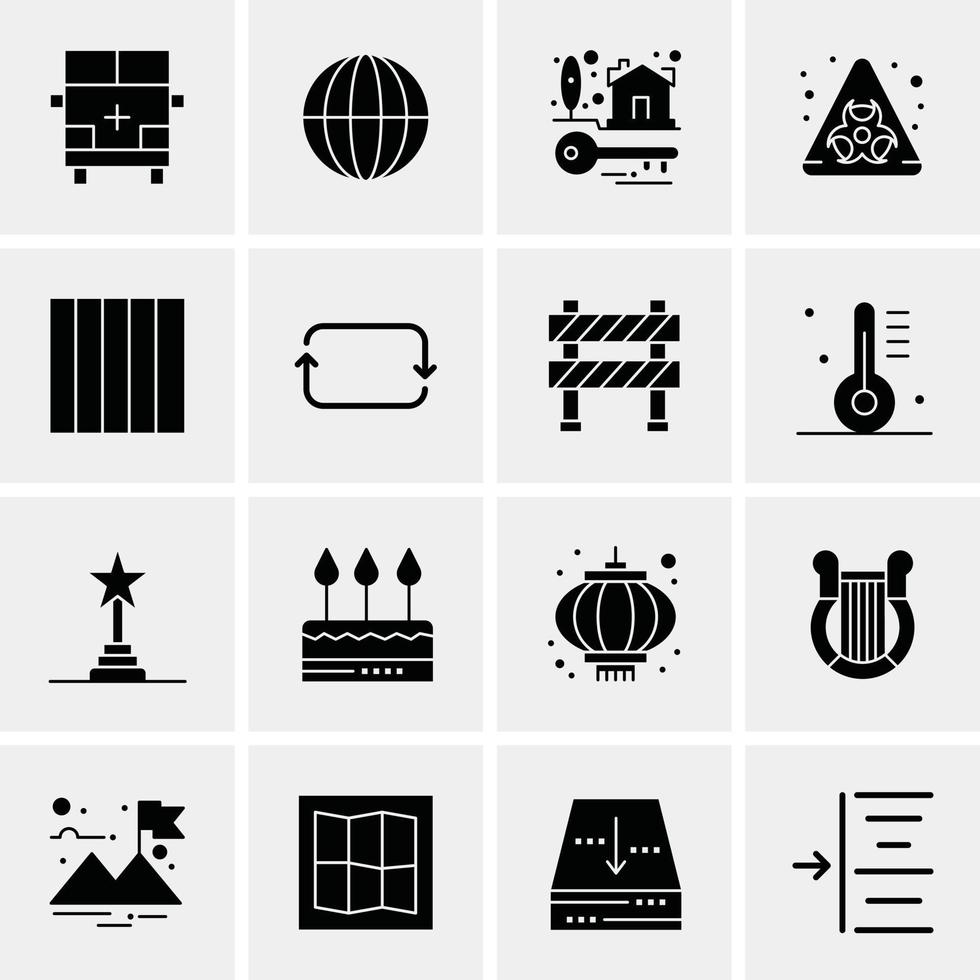 16 universelle Business-Icons Vektor kreative Icon-Illustration zur Verwendung in Web- und Mobilprojekten