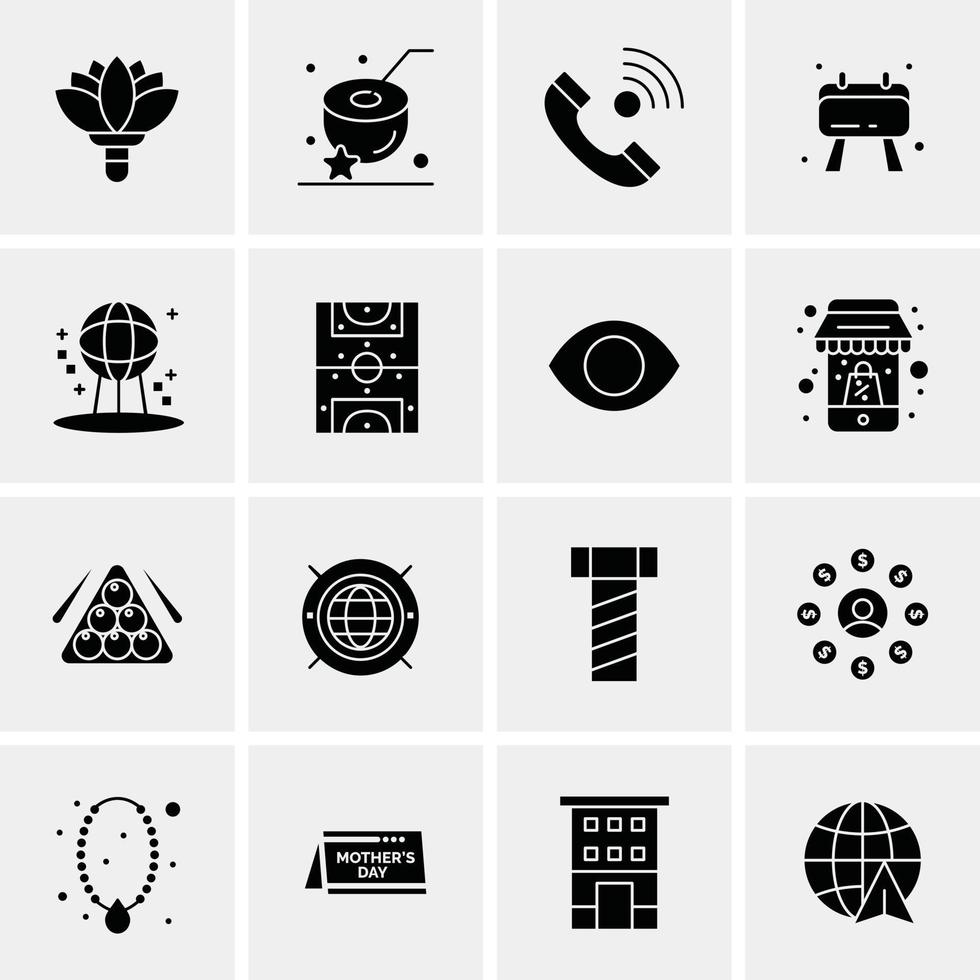 16 universelle Business-Icons Vektor kreative Icon-Illustration zur Verwendung in Web- und Mobilprojekten