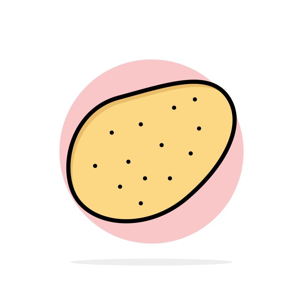 potatis mat abstrakt cirkel bakgrund platt Färg ikon vektor