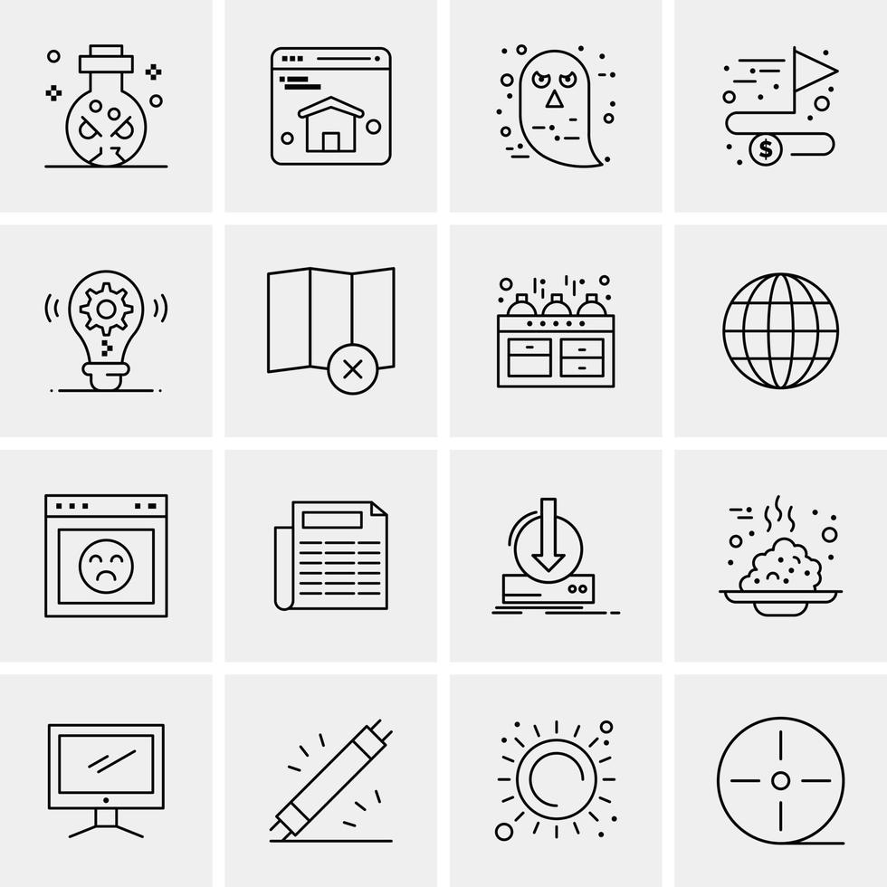 16 universelle Business-Icons Vektor kreative Icon-Illustration zur Verwendung in Web- und Mobilprojekten