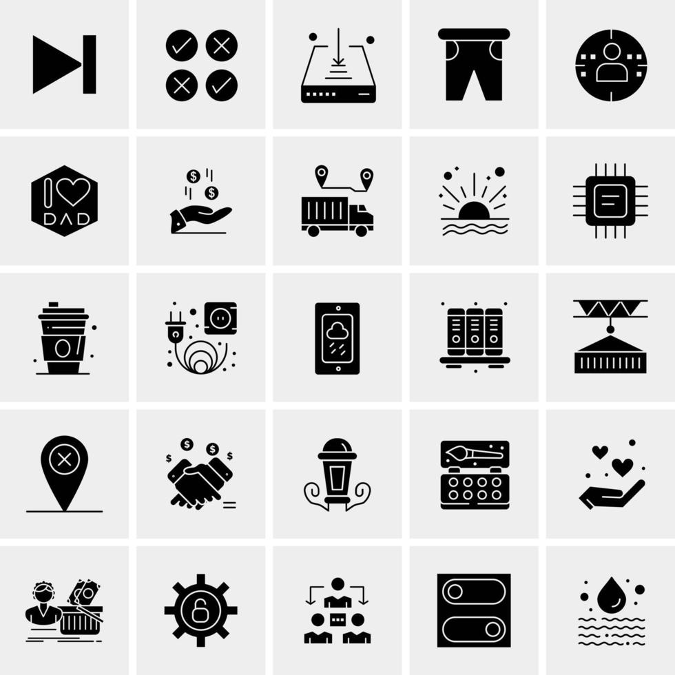 25 universelle Business-Icons Vektor kreative Icon-Illustration zur Verwendung in Web- und Mobilprojekten