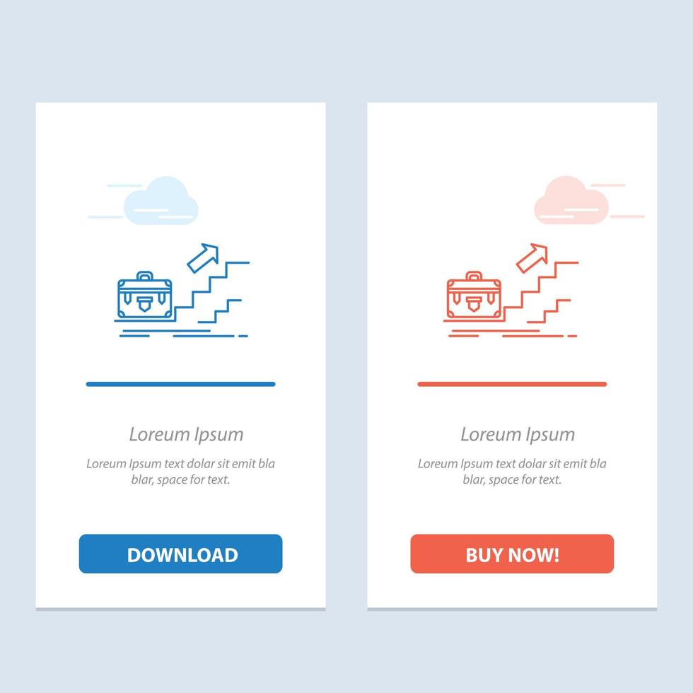wachstum business karriere führer führung persönlicher erfolg blau und rot herunterladen und jetzt kaufen web-widget-kartenvorlage vektor