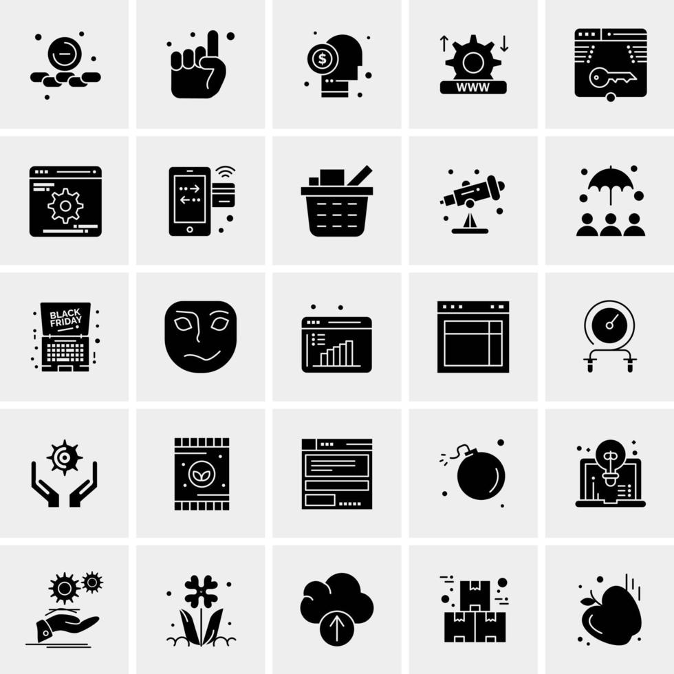 25 universelle Business-Icons Vektor kreative Icon-Illustration zur Verwendung in Web- und Mobilprojekten