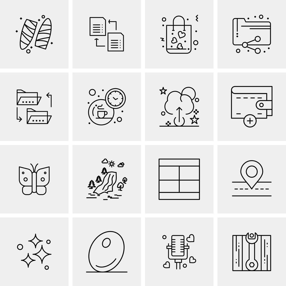 16 universelle Business-Icons Vektor kreative Icon-Illustration zur Verwendung in Web- und Mobilprojekten