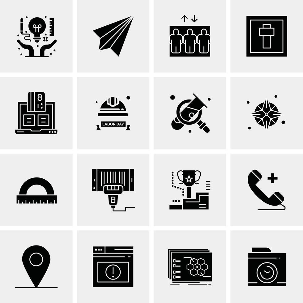 16 universelle Business-Icons Vektor kreative Icon-Illustration zur Verwendung in Web- und Mobilprojekten