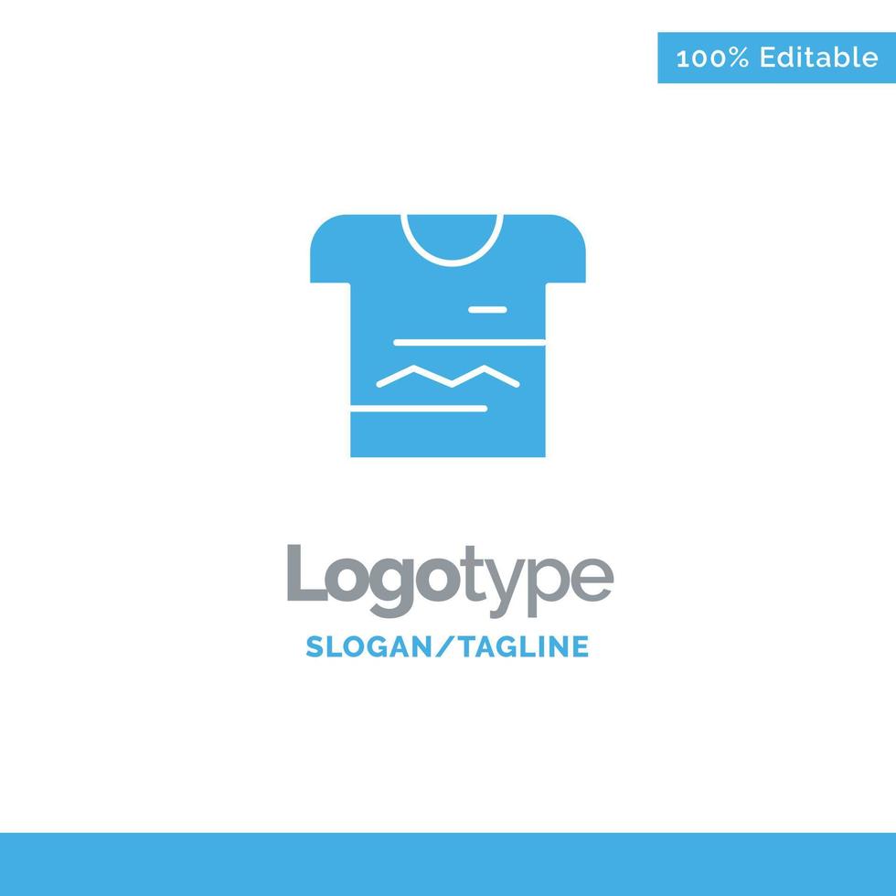 skjorta tshirt trasa enhetlig blå fast logotyp mall plats för Tagline vektor