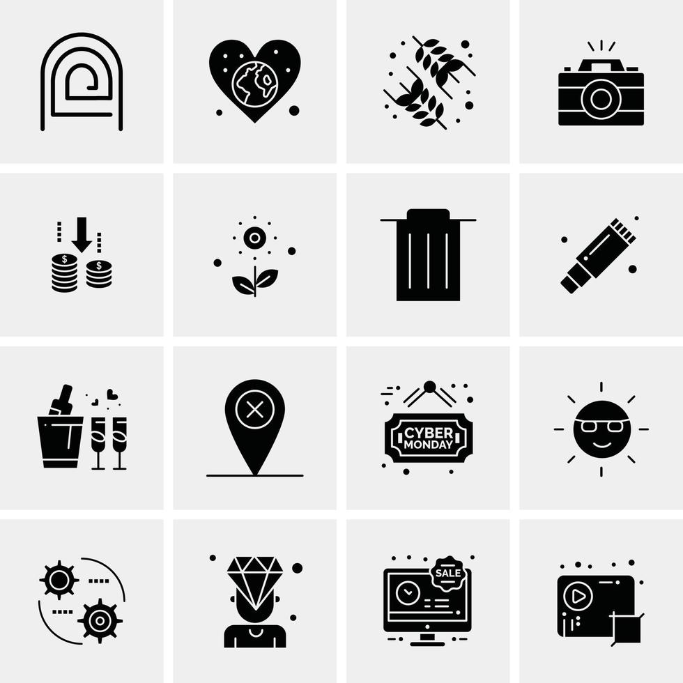 16 universelle Business-Icons Vektor kreative Icon-Illustration zur Verwendung in Web- und Mobilprojekten