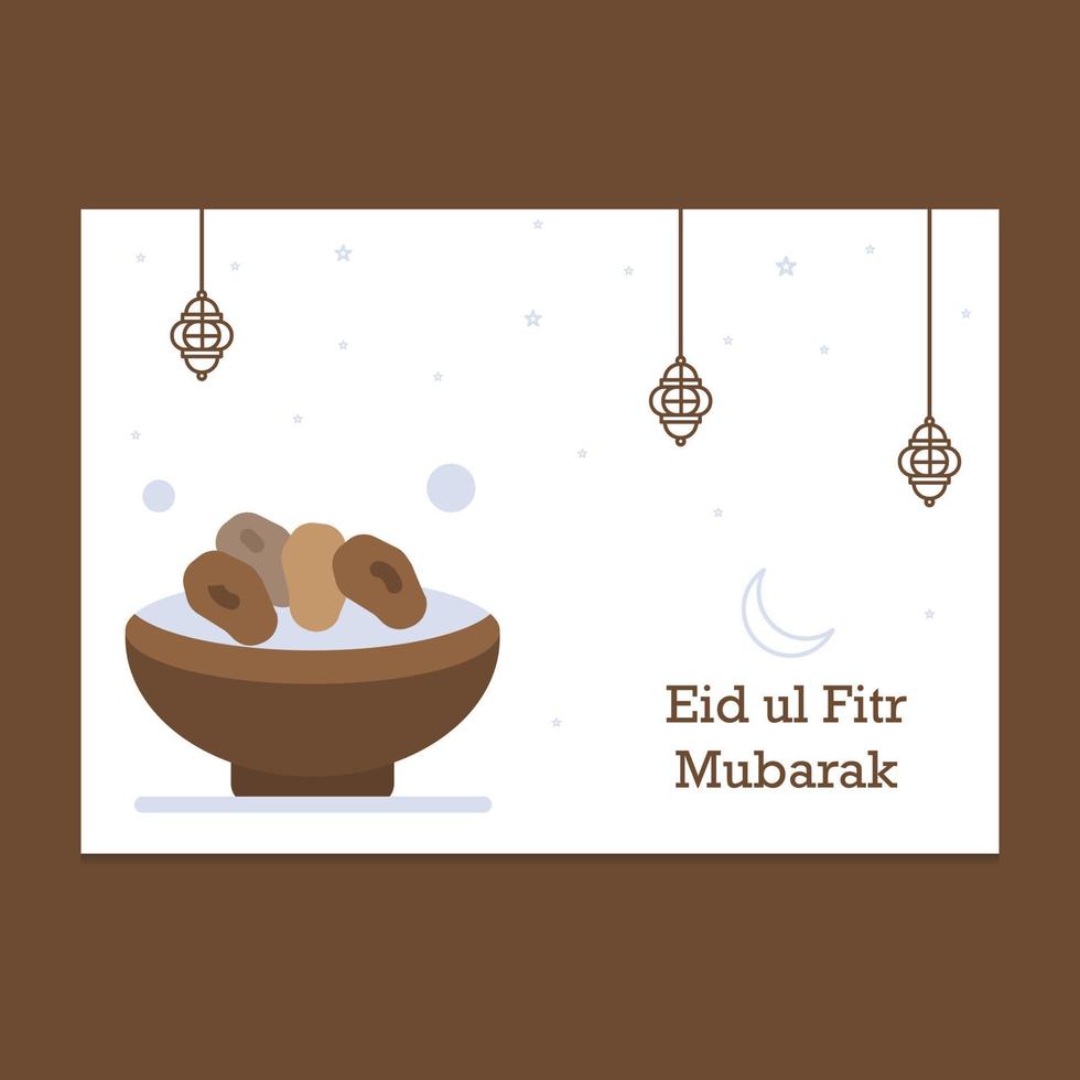 eid mubarak grußkartenillustration vektor