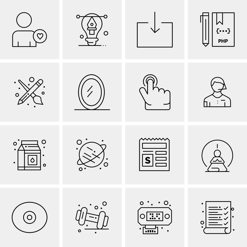 16 universelle Business-Icons Vektor kreative Icon-Illustration zur Verwendung in Web- und Mobilprojekten