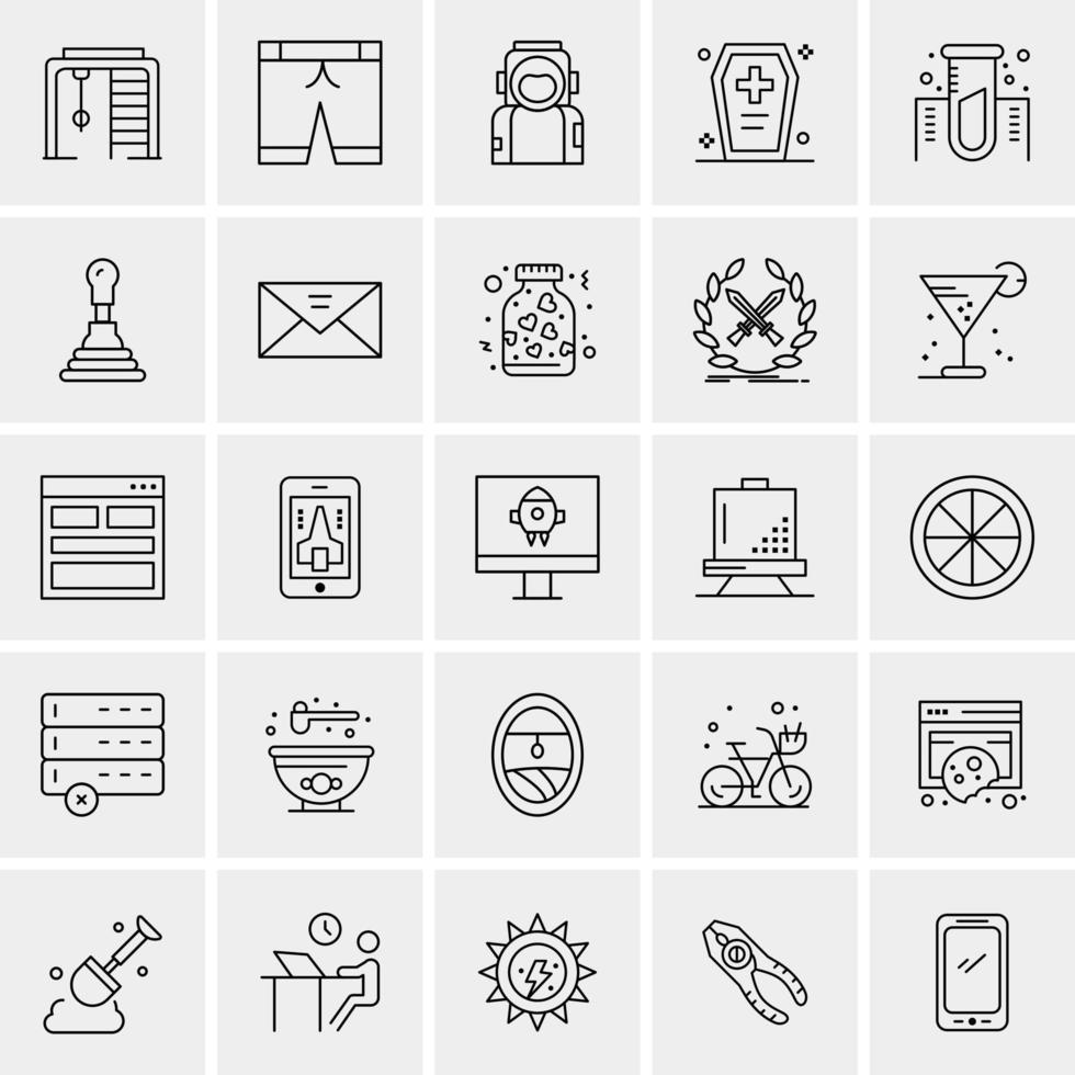 25 universelle Business-Icons Vektor kreative Icon-Illustration zur Verwendung in Web- und Mobilprojekten