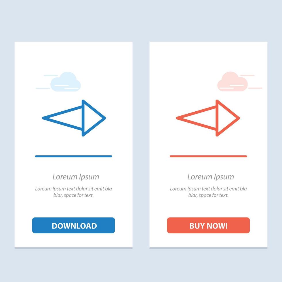 Pfeil rechts neben Blau und Rot Jetzt herunterladen und kaufen Web-Widget-Kartenvorlage vektor