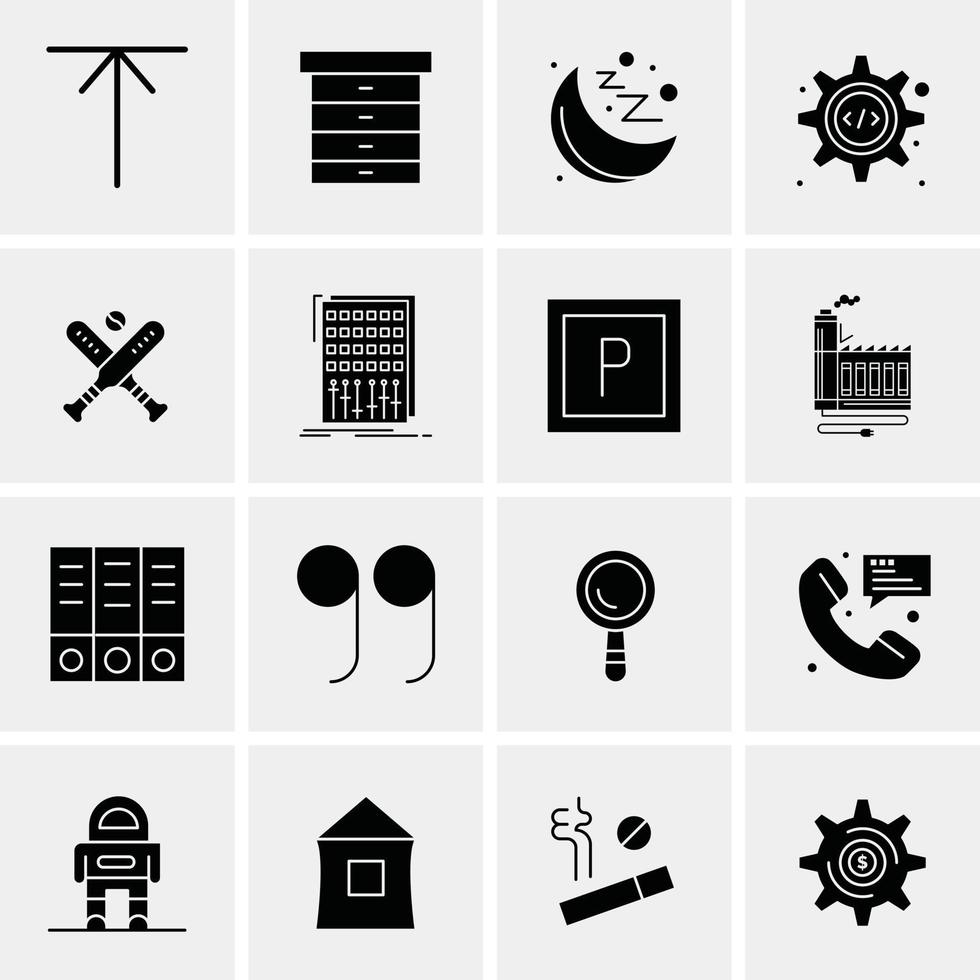 16 universelle Business-Icons Vektor kreative Icon-Illustration zur Verwendung in Web- und Mobilprojekten