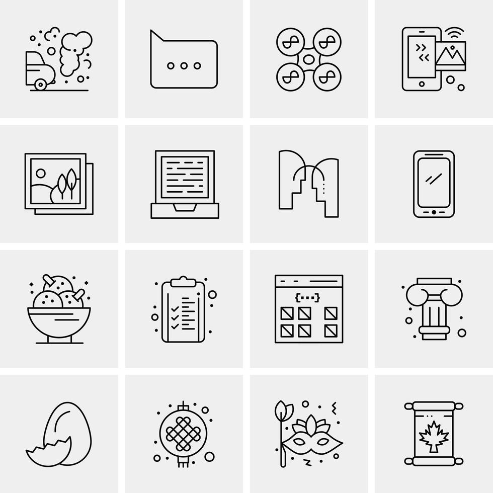 16 universelle Business-Icons Vektor kreative Icon-Illustration zur Verwendung in Web- und Mobilprojekten