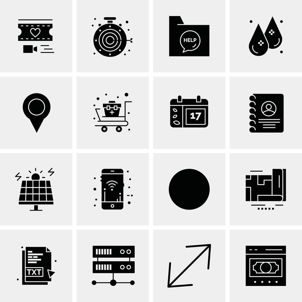 16 universelle Business-Icons Vektor kreative Icon-Illustration zur Verwendung in Web- und Mobilprojekten