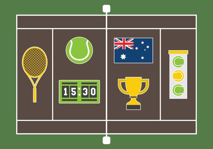 Kostenlose australische Tennis-Vektor-Illustration vektor