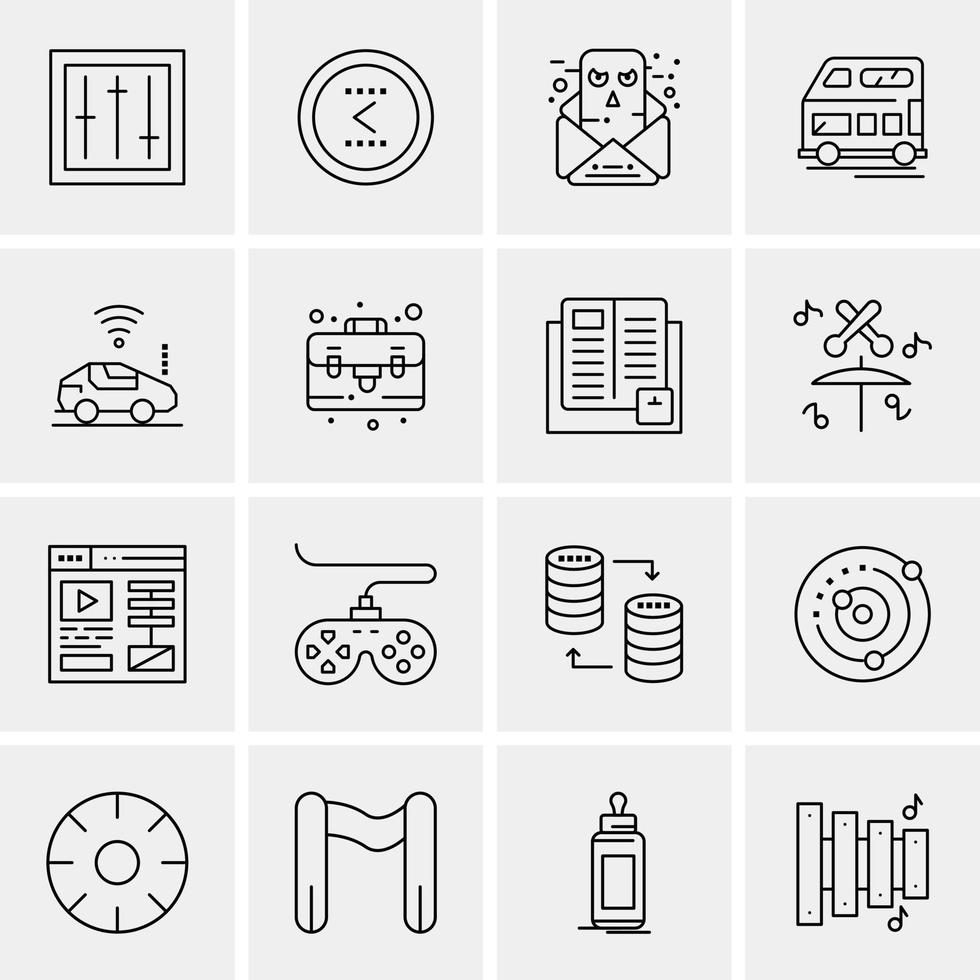 16 universelle Business-Icons Vektor kreative Icon-Illustration zur Verwendung in Web- und Mobilprojekten