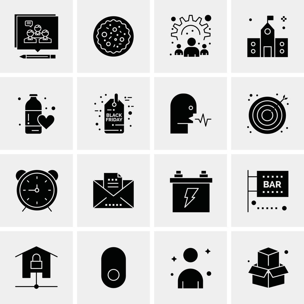 16 universelle Business-Icons Vektor kreative Icon-Illustration zur Verwendung in Web- und Mobilprojekten