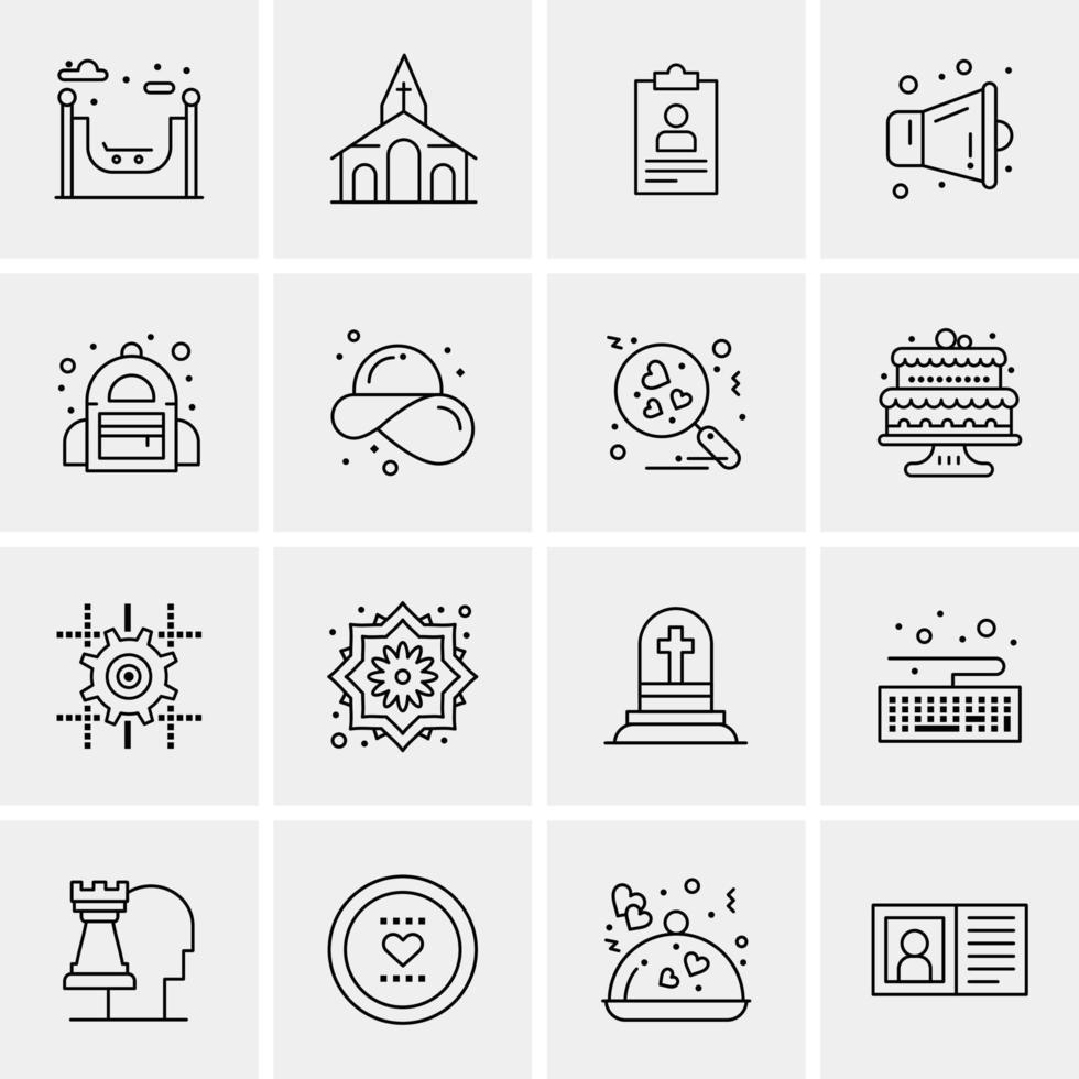 16 universelle Business-Icons Vektor kreative Icon-Illustration zur Verwendung in Web- und Mobilprojekten