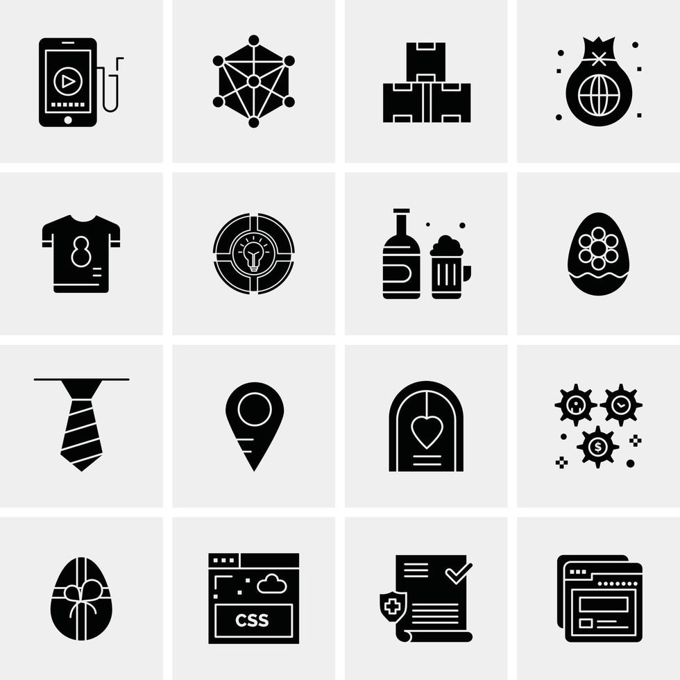 16 universelle Business-Icons Vektor kreative Icon-Illustration zur Verwendung in Web- und Mobilprojekten