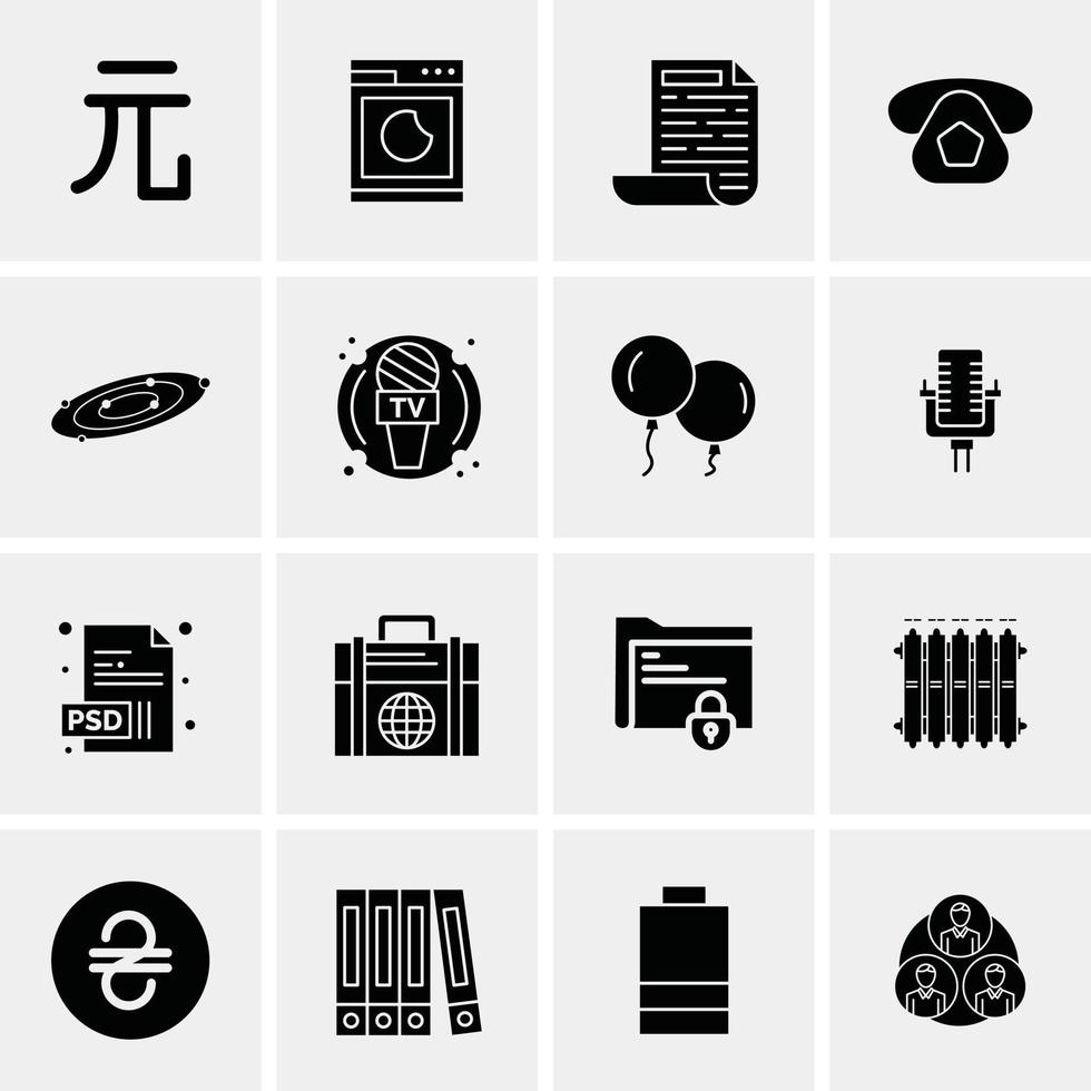 16 universelle Business-Icons Vektor kreative Icon-Illustration zur Verwendung in Web- und Mobilprojekten