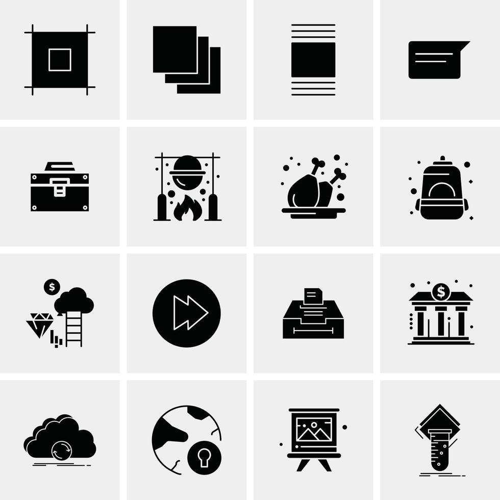 16 universelle Business-Icons Vektor kreative Icon-Illustration zur Verwendung in Web- und Mobilprojekten