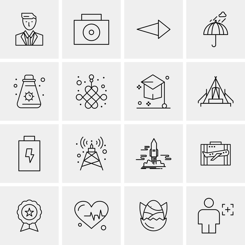 16 universelle Business-Icons Vektor kreative Icon-Illustration zur Verwendung in Web- und Mobilprojekten