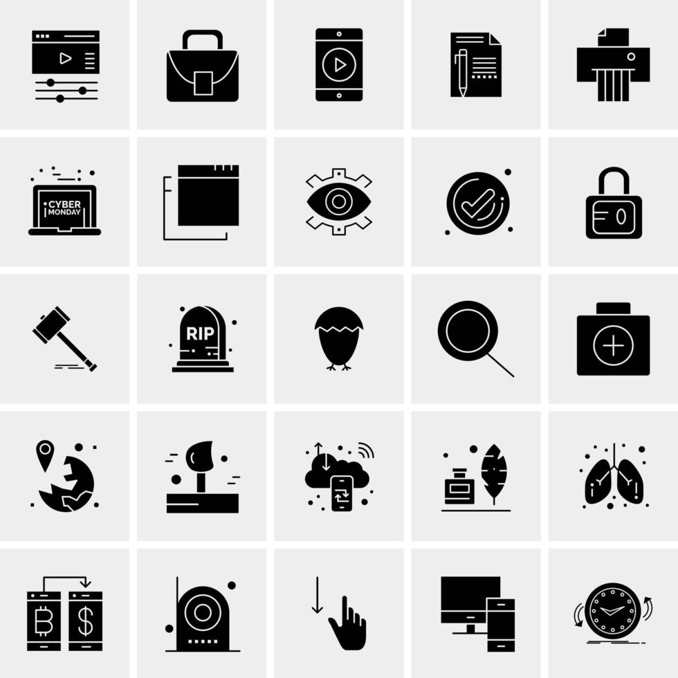 25 universelle Business-Icons Vektor kreative Icon-Illustration zur Verwendung in Web- und Mobilprojekten