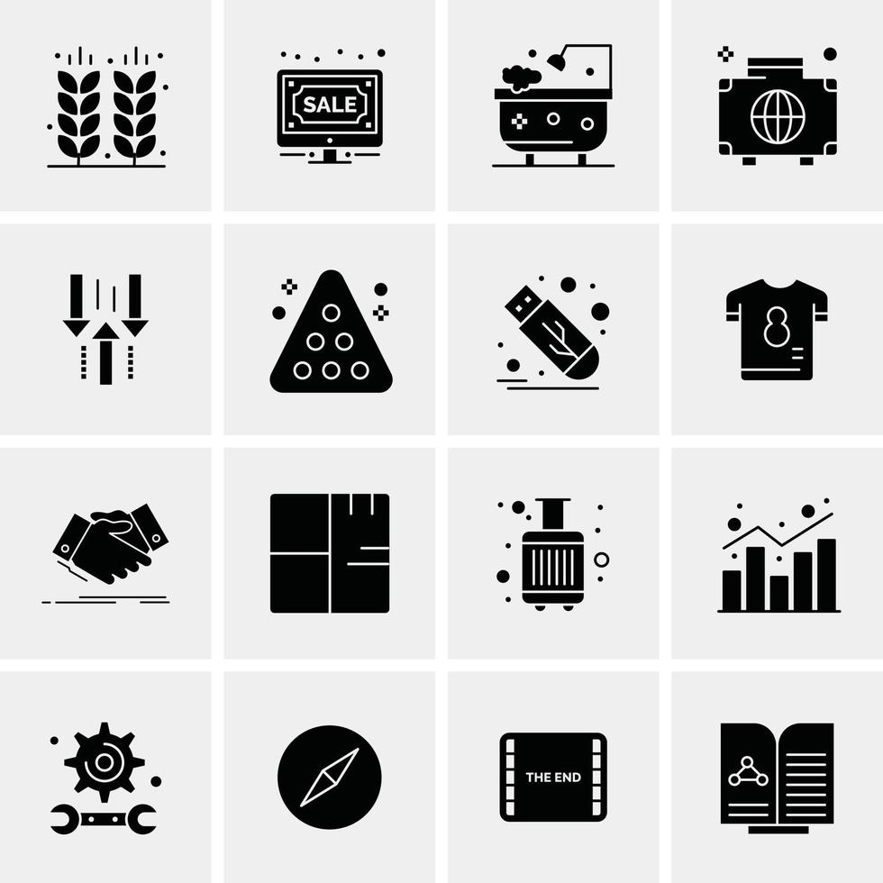 16 universelle Business-Icons Vektor kreative Icon-Illustration zur Verwendung in Web- und Mobilprojekten