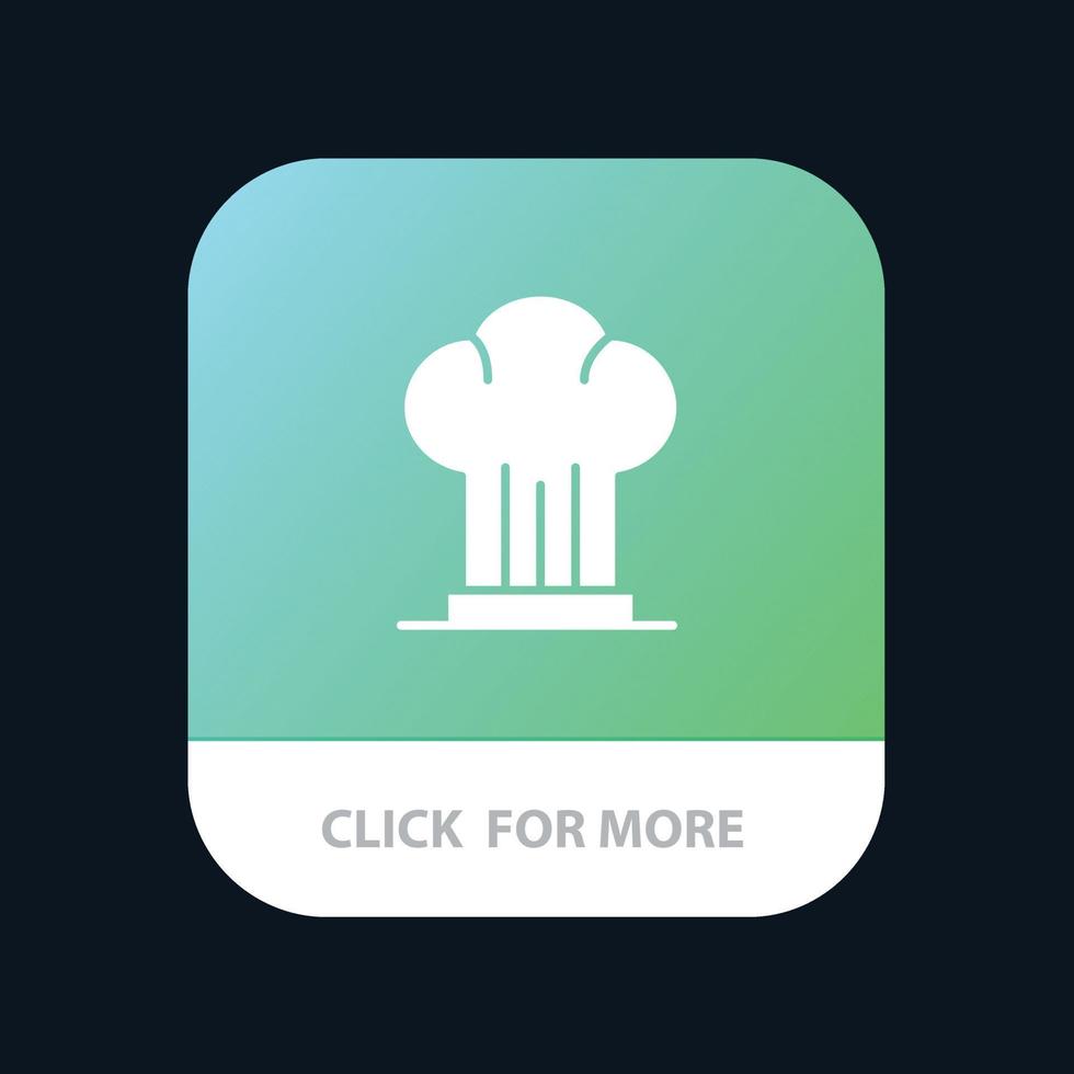 keps kock spis hatt restaurang mobil app ikon design vektor