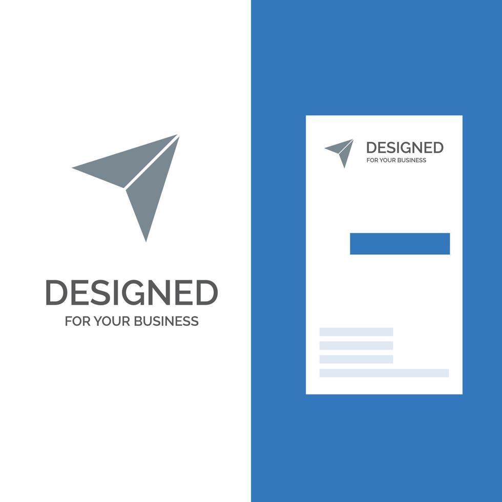 Pfeilzeiger nach oben als nächstes graues Logo-Design und Visitenkartenvorlage vektor