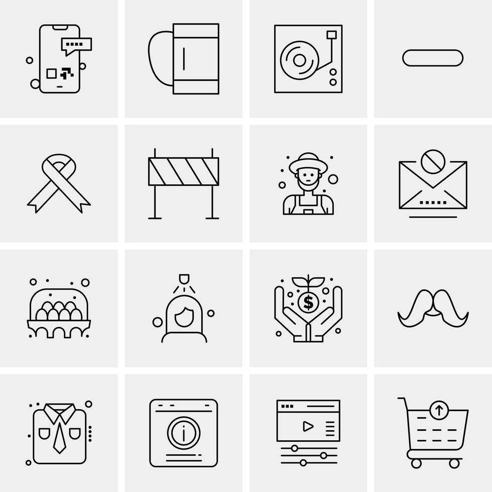 16 universelle Business-Icons Vektor kreative Icon-Illustration zur Verwendung in Web- und Mobilprojekten