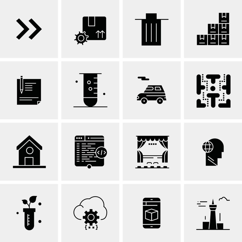 16 universelle Business-Icons Vektor kreative Icon-Illustration zur Verwendung in Web- und Mobilprojekten