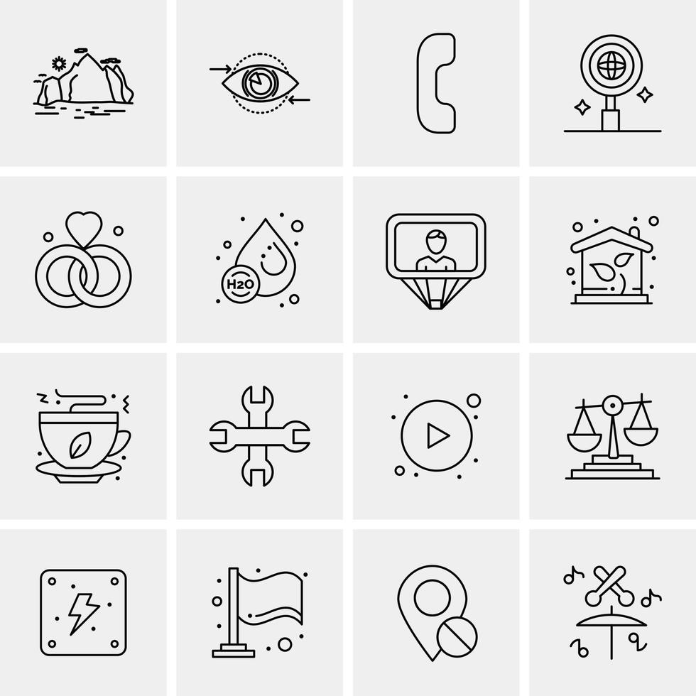 16 universelle Business-Icons Vektor kreative Icon-Illustration zur Verwendung in Web- und Mobilprojekten