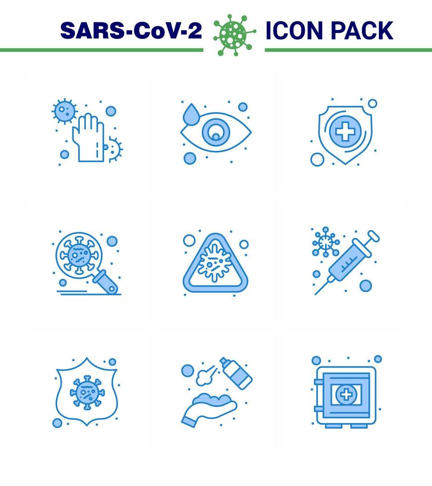 covid19 skydd coronavirus hängande 9 blå ikon uppsättning sådan som virus skydd riva korona skydda viral coronavirus 2019 nov sjukdom vektor design element