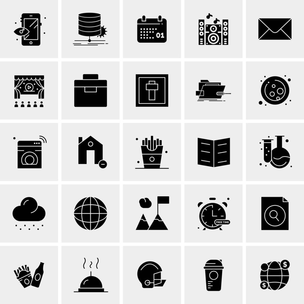 25 universelle Business-Icons Vektor kreative Icon-Illustration zur Verwendung in Web- und Mobilprojekten