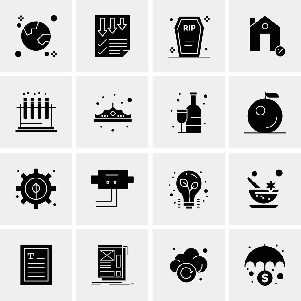 16 universelle Business-Icons Vektor kreative Icon-Illustration zur Verwendung in Web- und Mobilprojekten