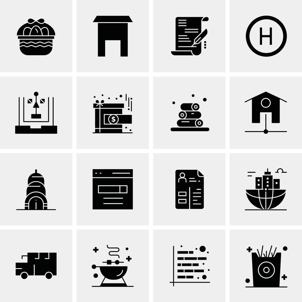 16 universelle Business-Icons Vektor kreative Icon-Illustration zur Verwendung in Web- und Mobilprojekten