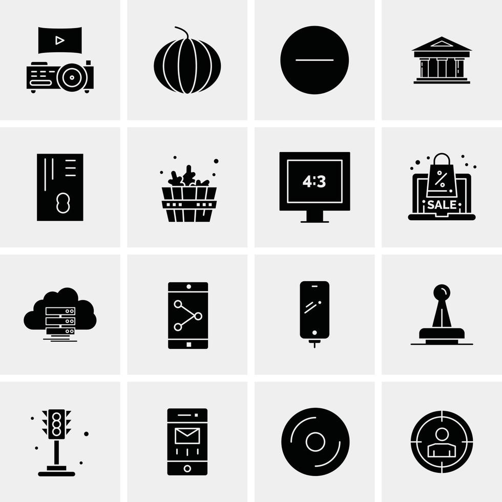 16 universelle Business-Icons Vektor kreative Icon-Illustration zur Verwendung in Web- und Mobilprojekten