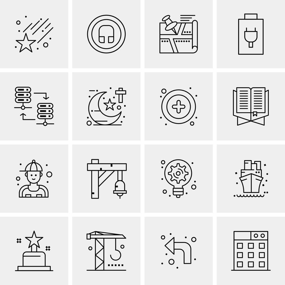 16 universelle Business-Icons Vektor kreative Icon-Illustration zur Verwendung in Web- und Mobilprojekten