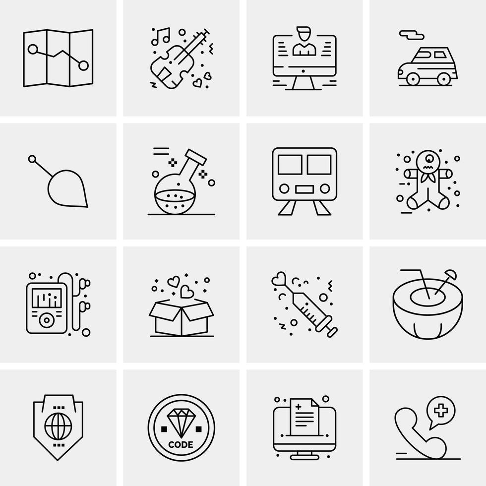 16 universelle Business-Icons Vektor kreative Icon-Illustration zur Verwendung in Web- und Mobilprojekten