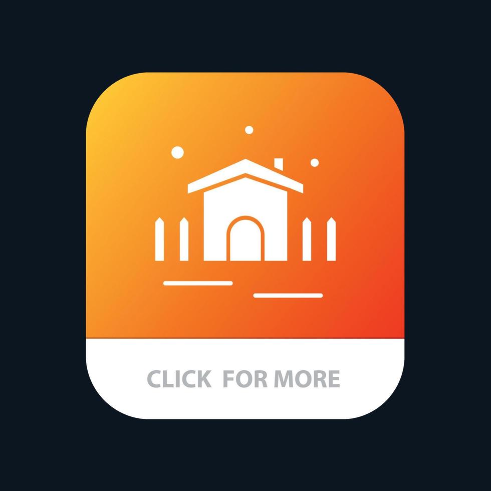 baugarten terrasse unterstand mobile app button android und ios glyph version vektor