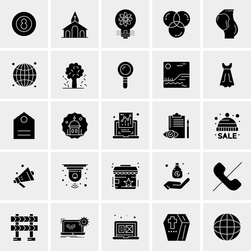 25 universelle Business-Icons Vektor kreative Icon-Illustration zur Verwendung in Web- und Mobilprojekten