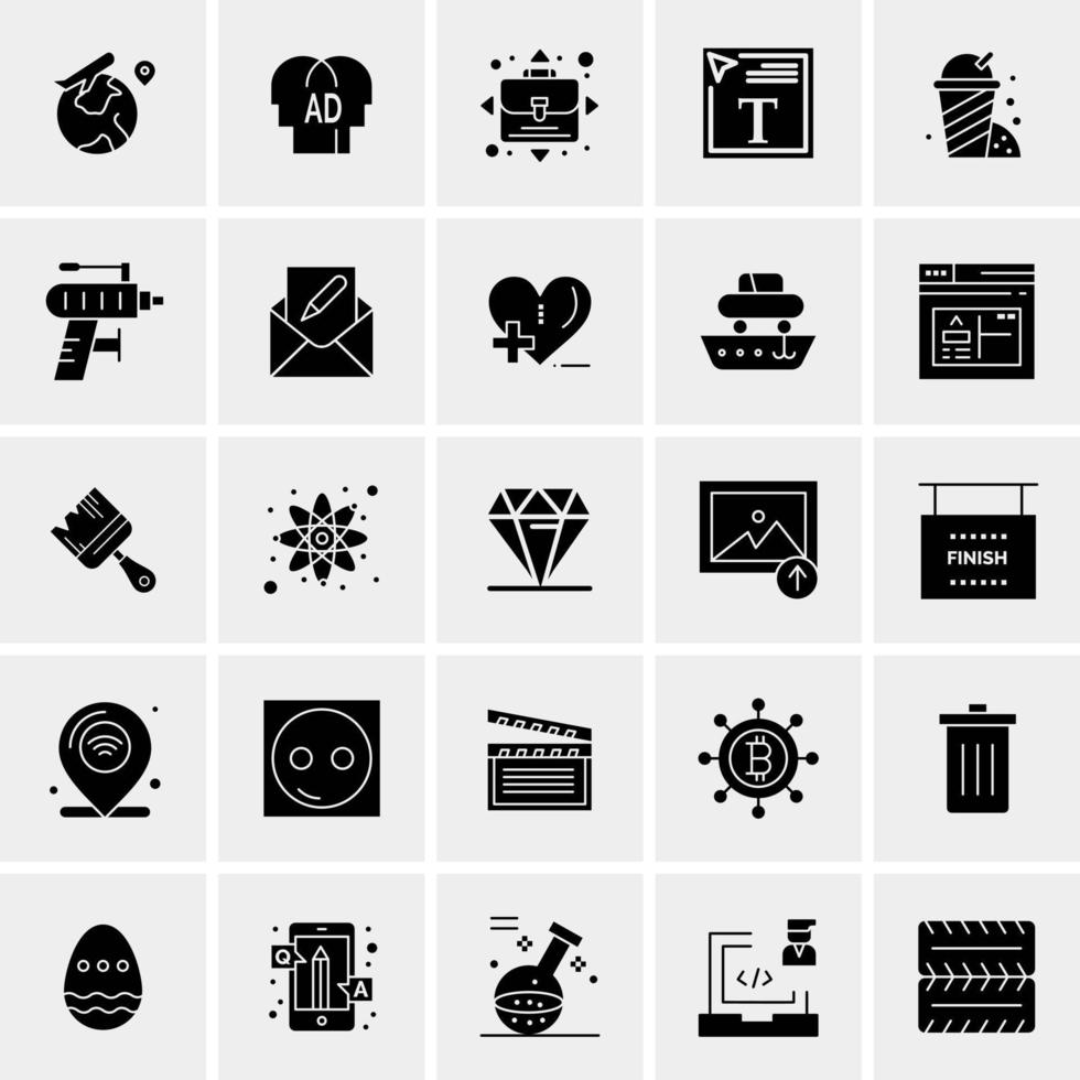 25 universelle Business-Icons Vektor kreative Icon-Illustration zur Verwendung in Web- und Mobilprojekten