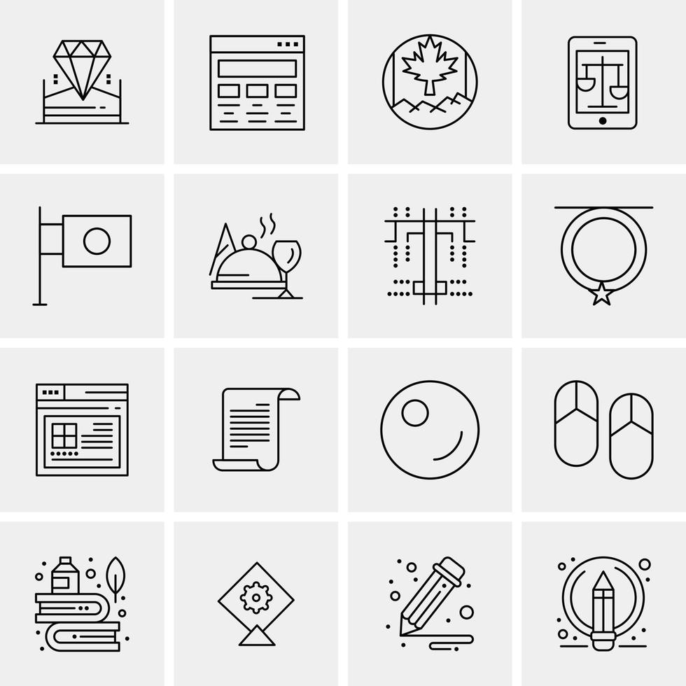 16 universelle Business-Icons Vektor kreative Icon-Illustration zur Verwendung in Web- und Mobilprojekten